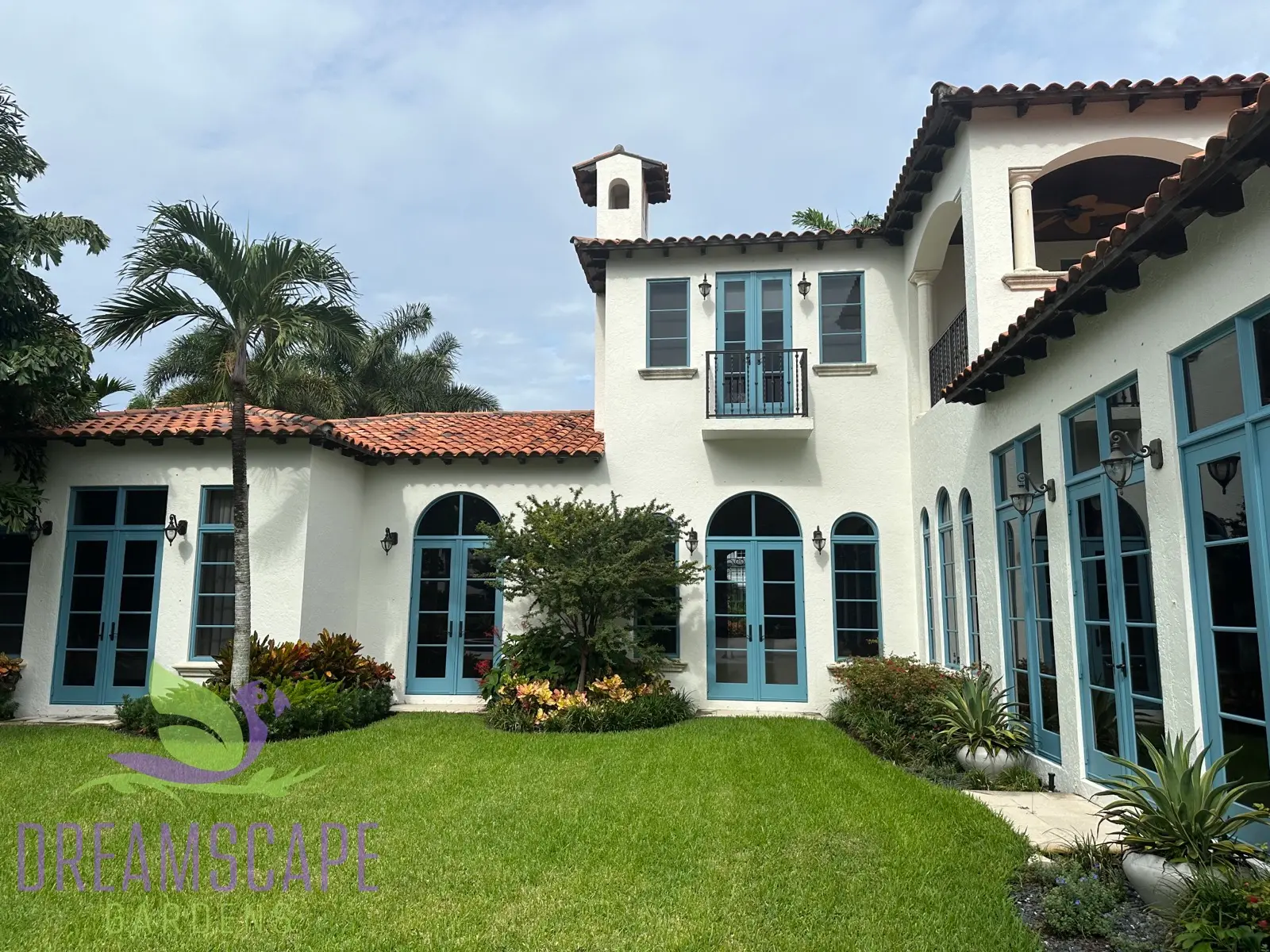 Tropical garden design with Alpinia and Heliconia — colorful South Florida garden